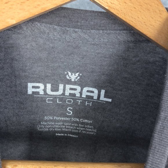 Rural Cloth America We Grow Beer Tee Shirt Flag Graphic Grey Size Small - Picture 3 of 4
